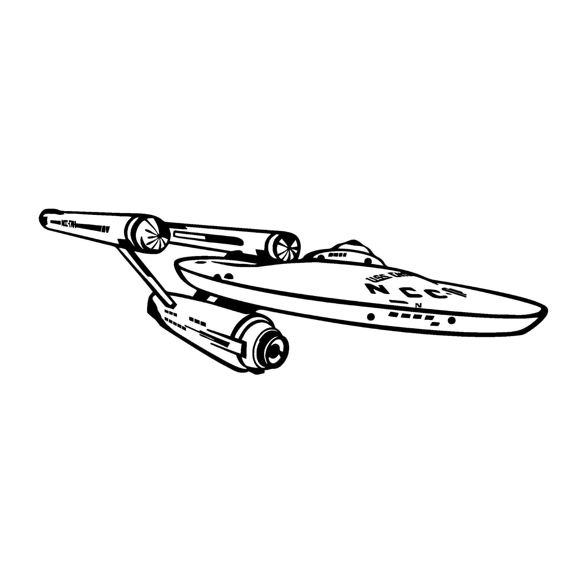 Star Trek- Schriftzug - Raumschiff Enterprise NCC-1701
